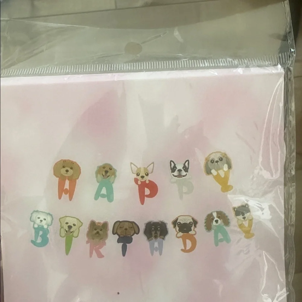 NEW Dog Party Banner Puppy Happy Birthday Banner